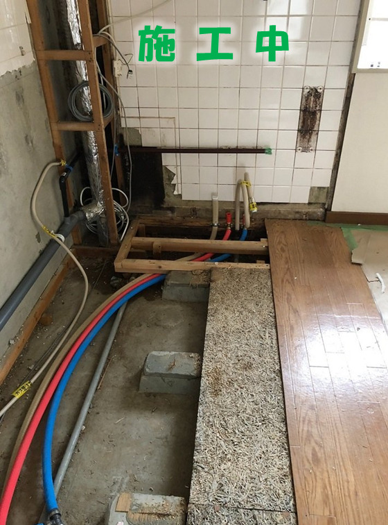 市原市G様邸 キッチンリフォーム施工中
